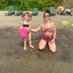 Floral Red Bikini Set